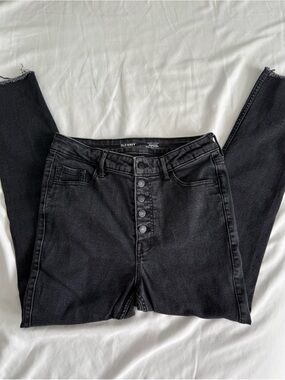 Old Navy Black High-Rise Button-Fly Women’s Jeans